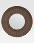 Made Goods Armond Round Realistic Faux Shagreen Mirror in Veneer