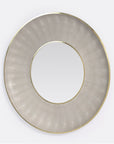 Made Goods Armond Round Realistic Faux Shagreen Mirror