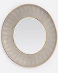 Made Goods Armond Round Realistic Faux Shagreen Mirror