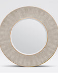 Made Goods Armond Round Realistic Faux Shagreen Mirror in Veneer