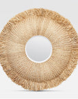 Made Goods Casey Raffia Fringe Round Mirror