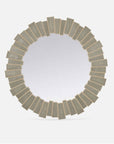 Made Goods Claude Round Realistic Faux Shagreen Mirror