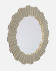 Made Goods Claude Round Realistic Faux Shagreen Mirror