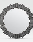 Made Goods Claude Round Realistic Faux Shagreen Mirror