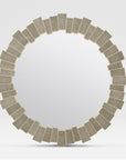 Made Goods Claude Round Realistic Faux Shagreen Mirror