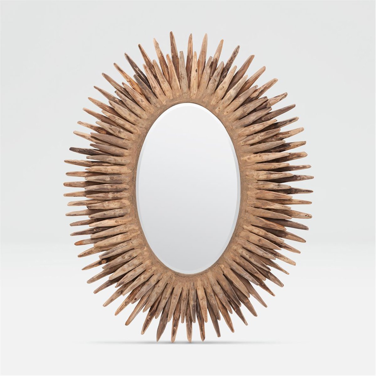 Made Goods Donatella Oval Wood Rays Mirror