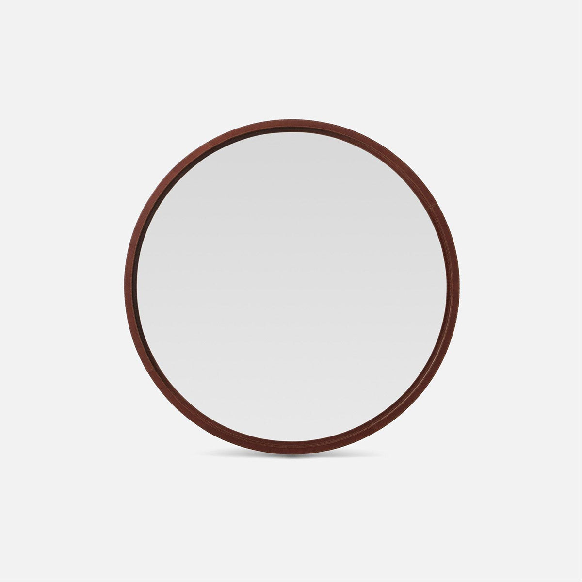 Made Goods Duncan Round Leather Mirror