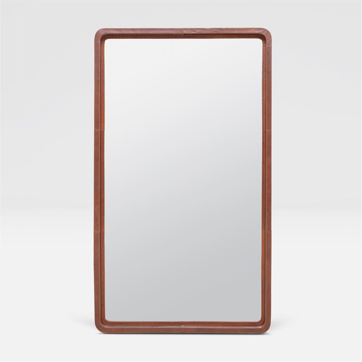 Made Goods Duncan Tobacco Full-Grain Leather Mirror