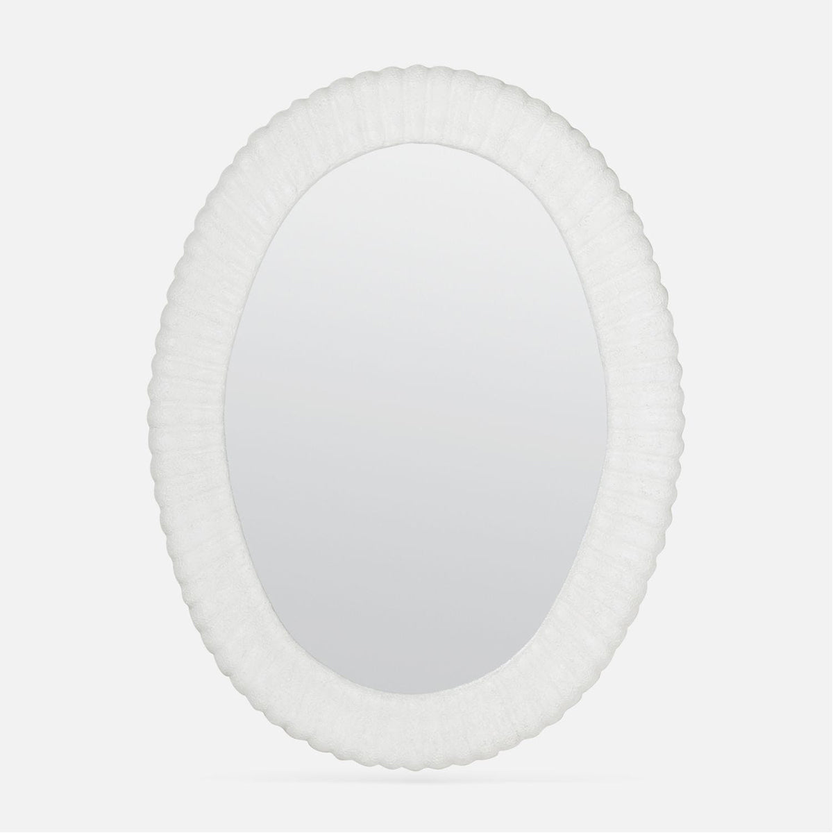 Made Goods Ember Oval Ribbed Mirror with Scalloped Edge