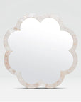 Made Goods Fiona Graphic Flower Mirror in Shell