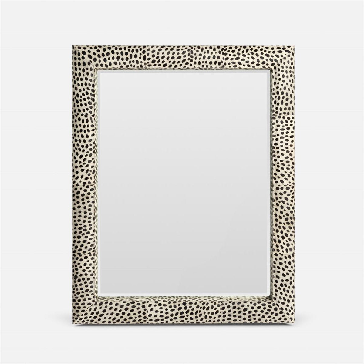 Made Goods Melba Dalmatian Print Hair-On-Hide Mirror