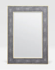 Made Goods Merrick Realistic Faux Shagreen Mirror with Trim Detail