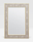 Made Goods Merrick Realistic Faux Shagreen Mirror with Trim Detail