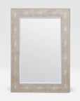 Made Goods Merrick Realistic Faux Shagreen Mirror with Trim Detail