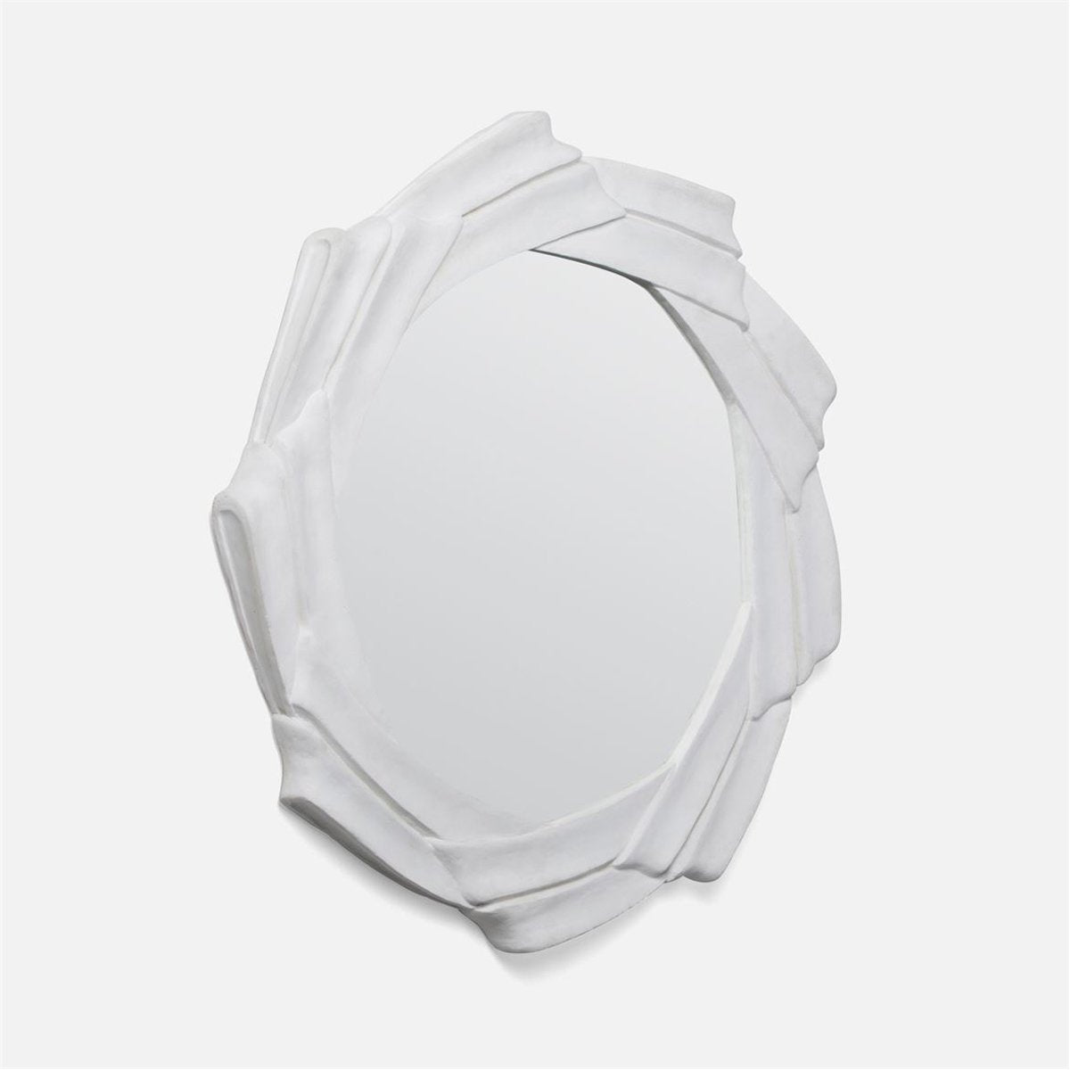 Made Goods Mila White Plaster Mirror