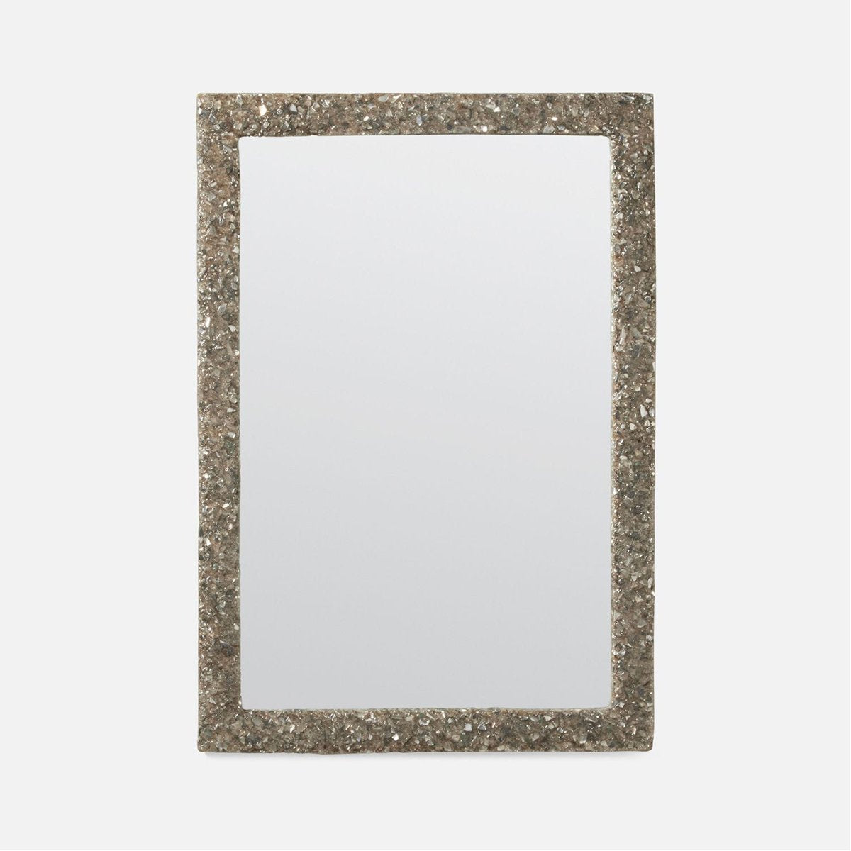 Made Goods Oberon Gray Mixed Glass Resin Rectangular Mirror