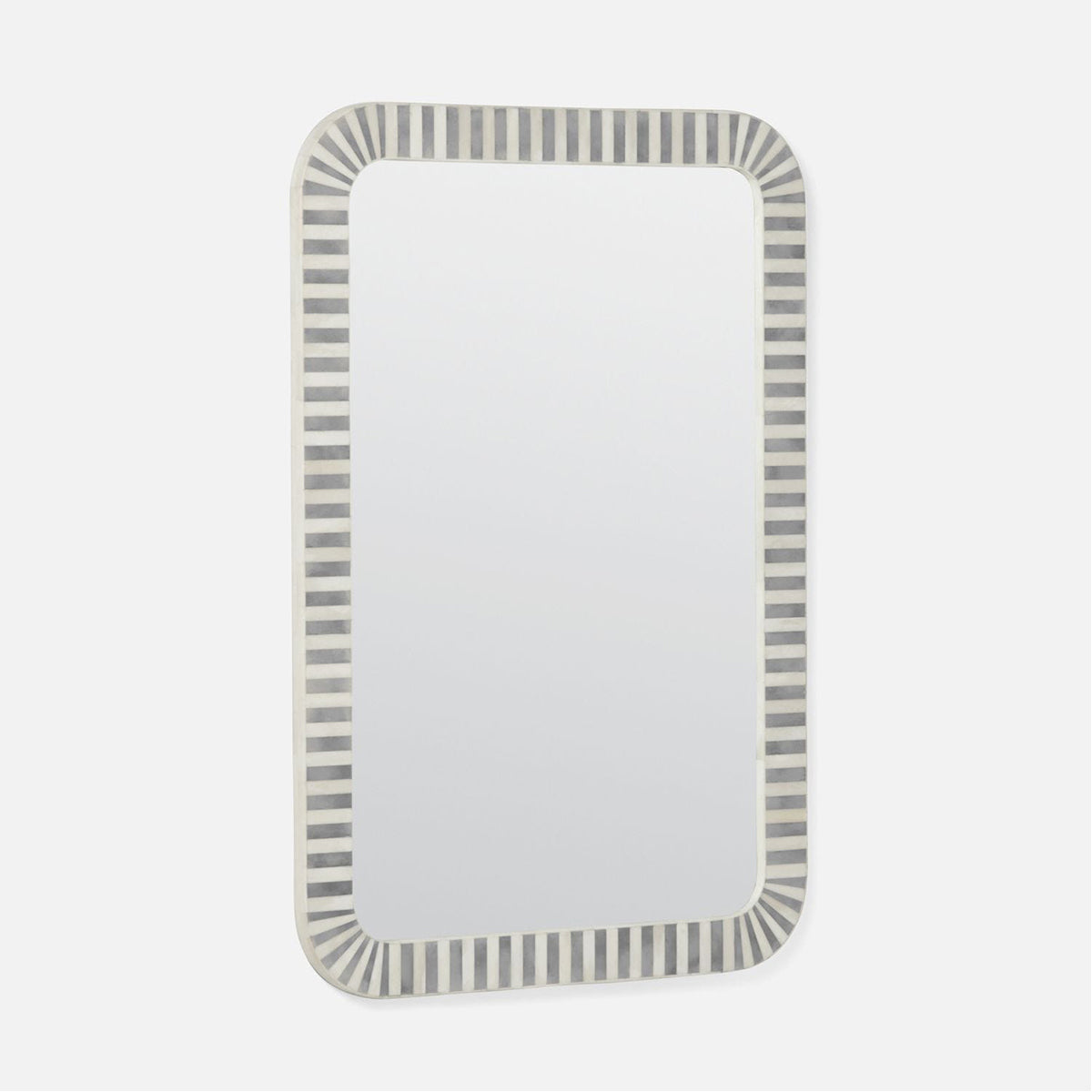 Made Goods Zavory Striped Rounded Rectangular Mirror