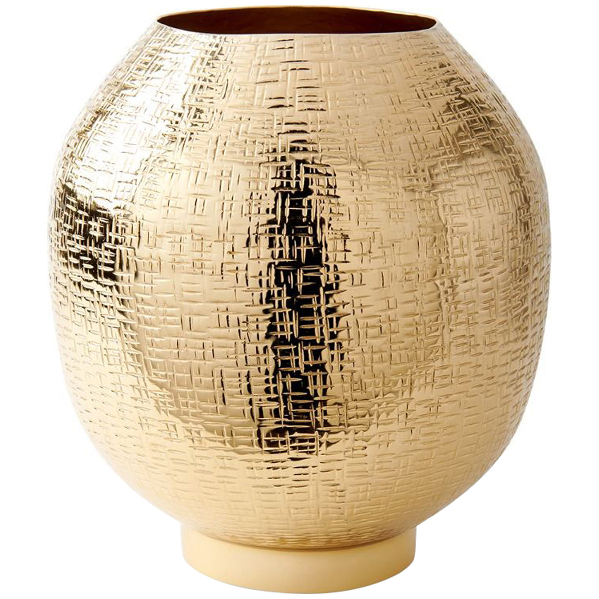 Villa &amp; House Mali Medium Cache Pot, Brass Finish