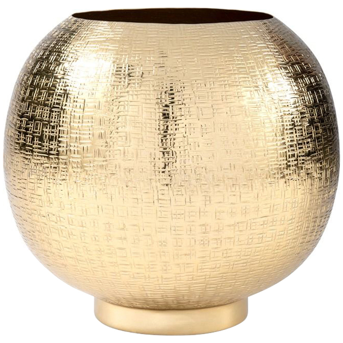 Villa &amp; House Mali Large Cache Pot, Brass Finish