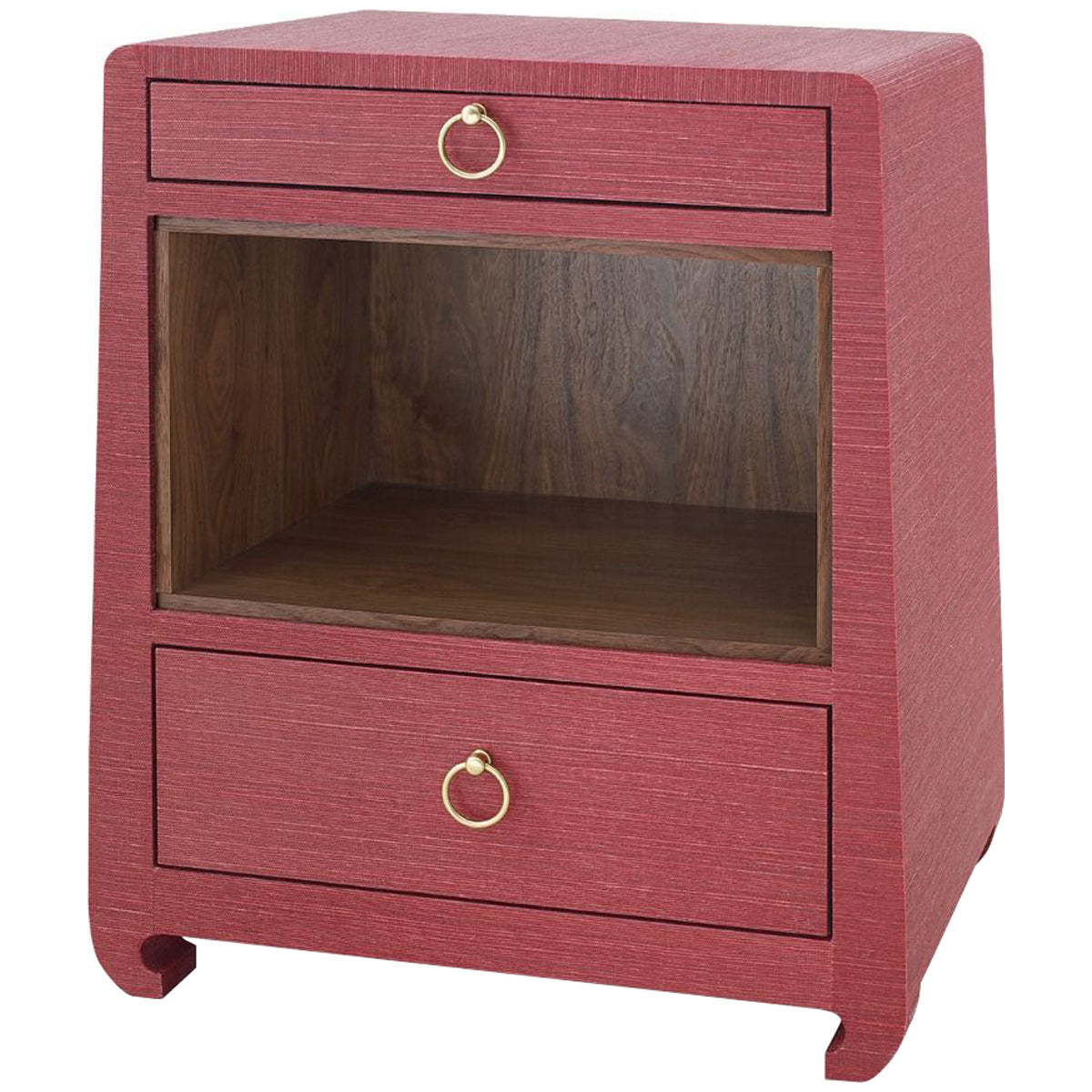 Villa &amp; House Ming 2-Drawer Side Table, Red