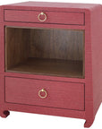 Villa & House Ming 2-Drawer Side Table, Red