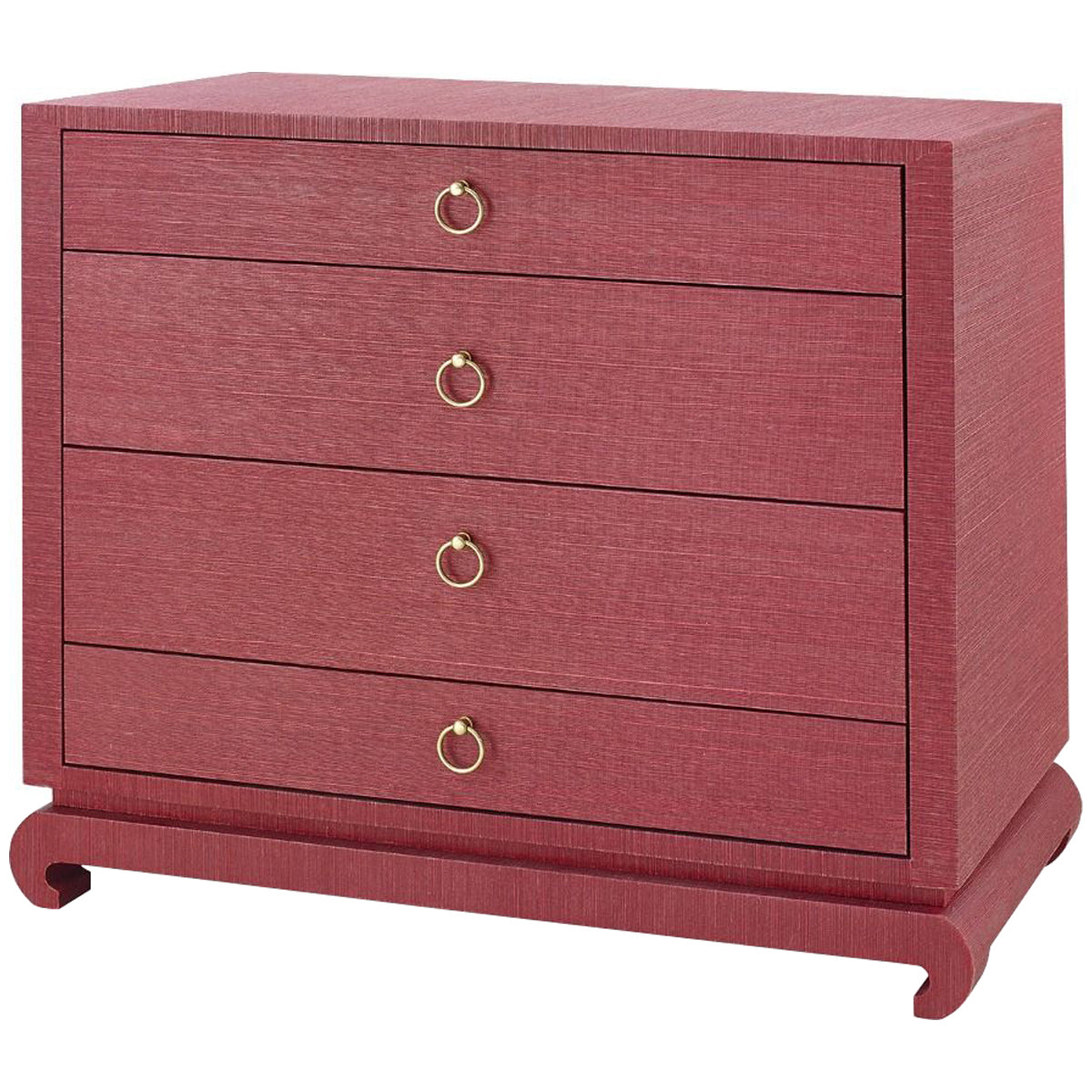 Villa &amp; House Ming Large 4-Drawer Dresser, Red