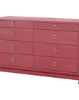 Villa & House Ming Extra Large 8-Drawer Dresser, Red