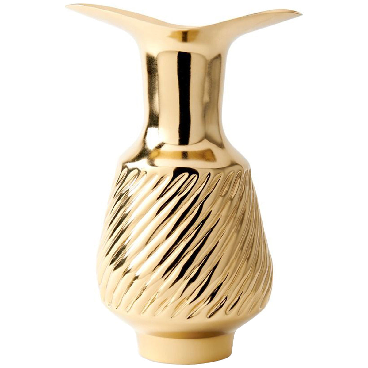 Villa &amp; House Manile Vase, Brass Finish