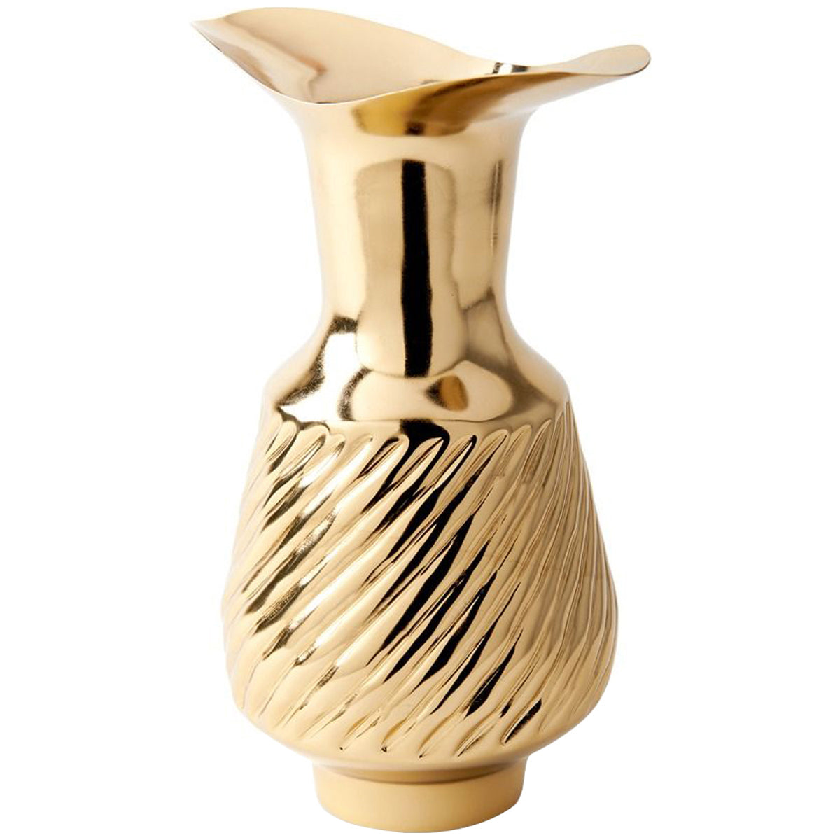 Villa &amp; House Manile Vase, Brass Finish