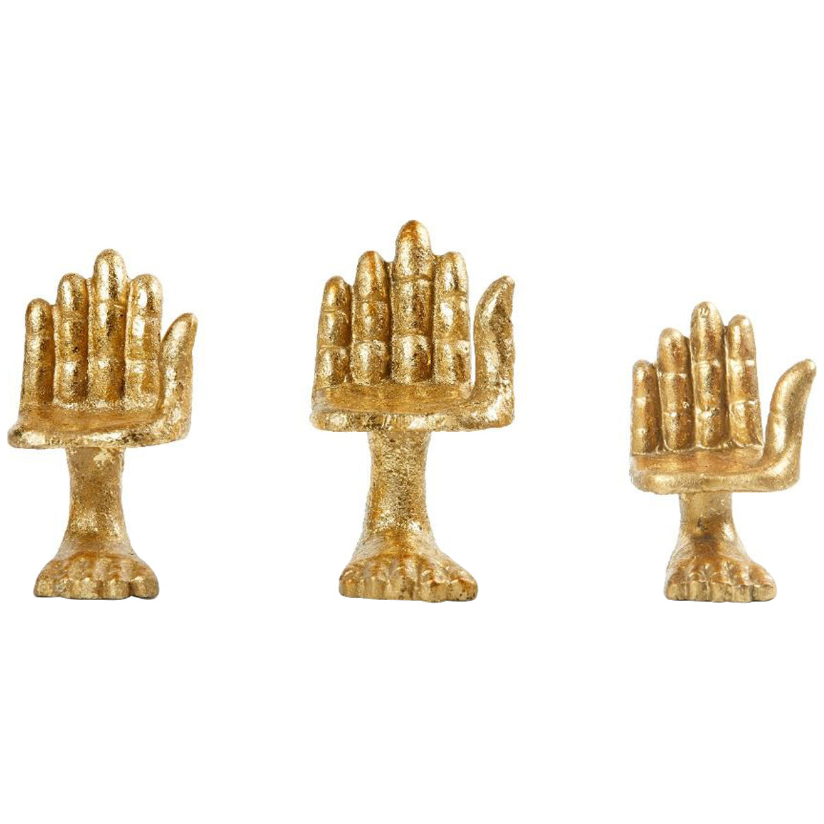 Villa &amp; House Mano 3-Piece Set Statues, Gold