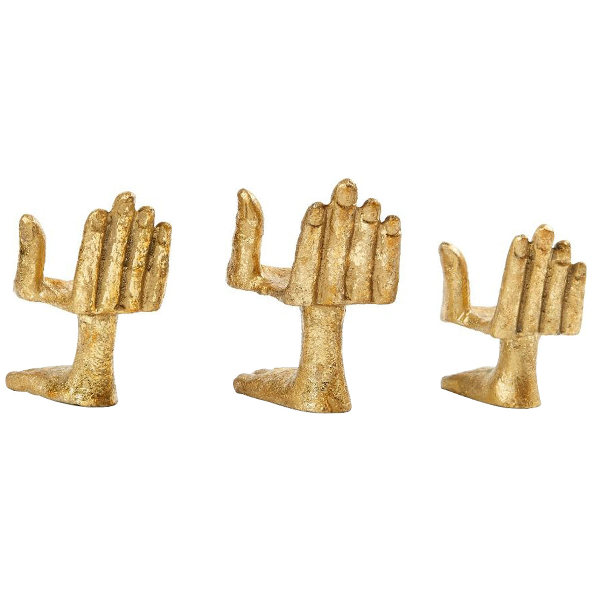 Villa &amp; House Mano 3-Piece Set Statues, Gold