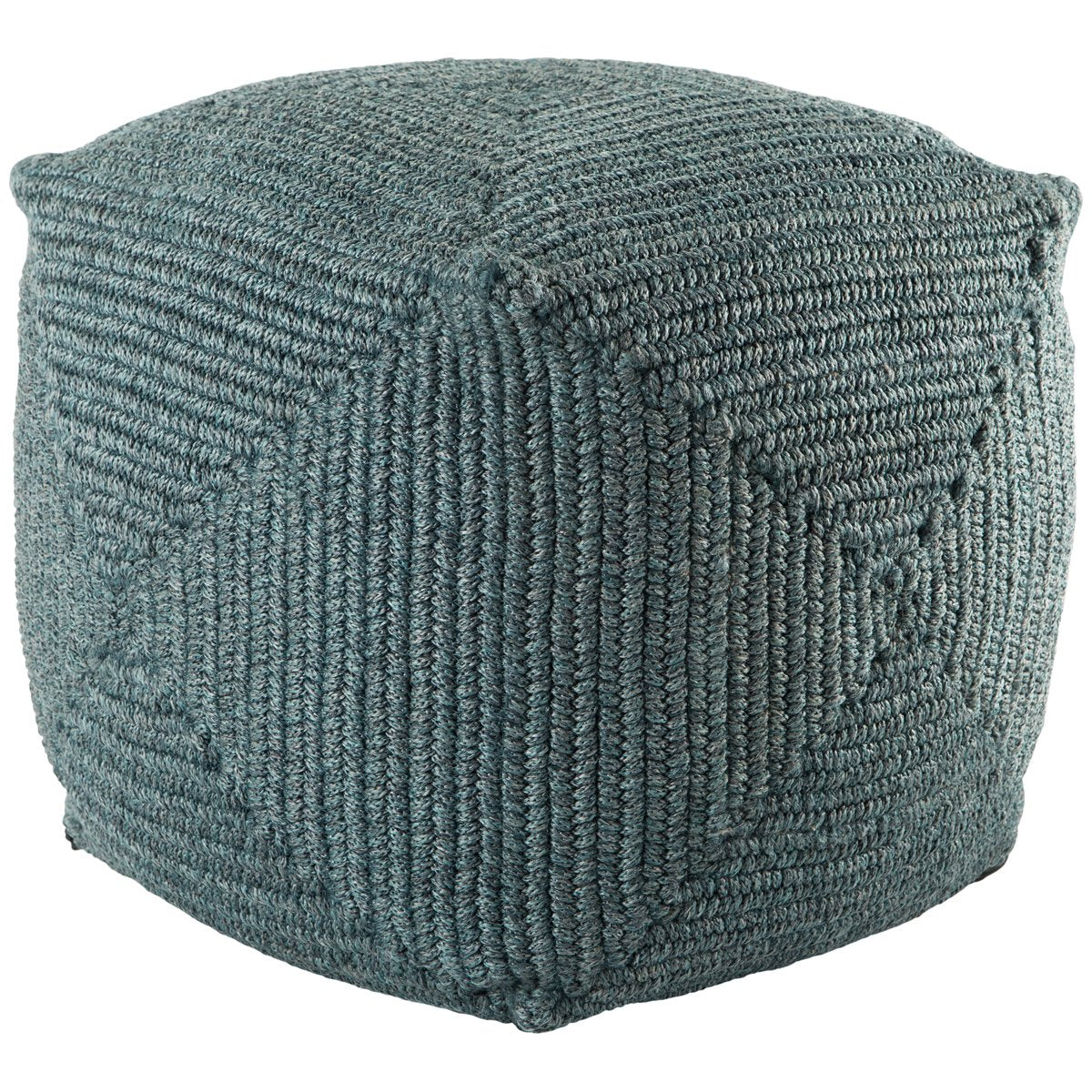 Jaipur Montauk Bridgehampton Solid Teal MOT04 Cube Pouf