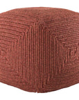 Jaipur Montauk Bridgehampton Solid Red MOT06 Cube Pouf