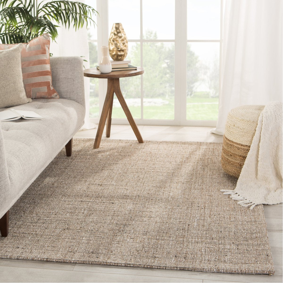 Jaipur Monterey Sutton Solid Tan Black MOY01 Rug