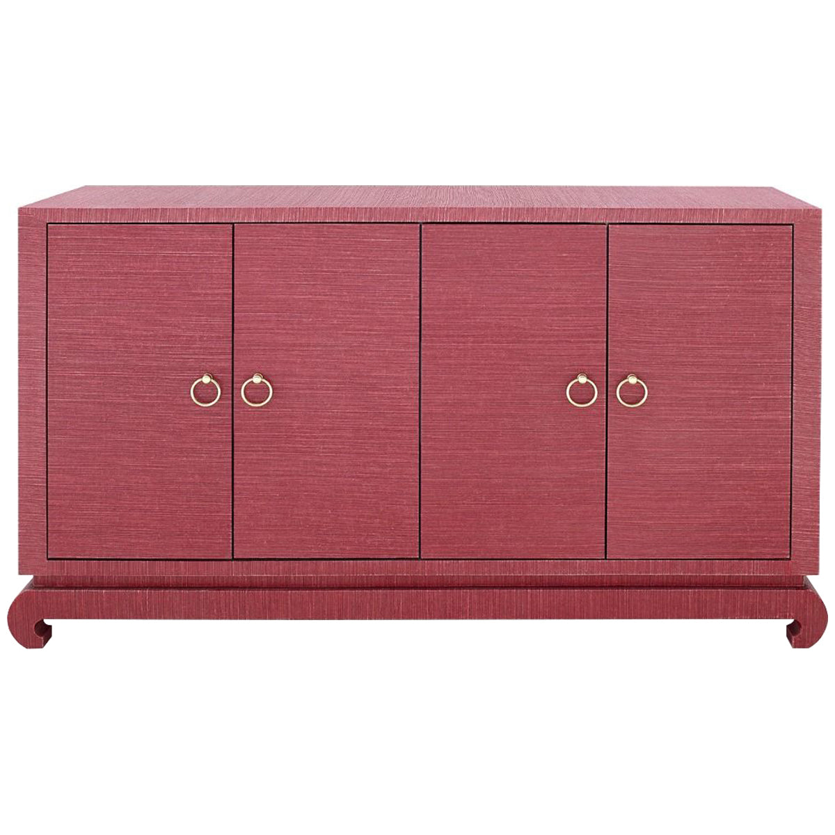 Villa &amp; House Meredith 4-Door Cabinet, Red