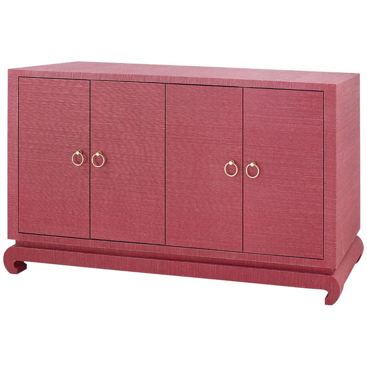 Villa &amp; House Meredith 4-Door Cabinet, Red