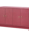 Villa & House Meredith 4-Door Cabinet, Red