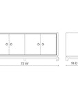 Villa & House Meredith Extra Large 4-Door Cabinet