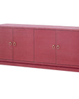 Villa & House Meredith Extra Large 4-Door Cabinet, Red