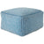 Jaipur Merida Loranca Trellis Geometric Blue White MRD03 Pouf