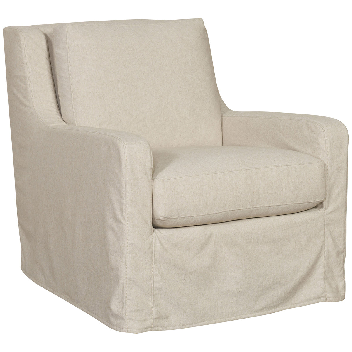 Vanguard Furniture Josie Slipcovered Muslin Swivel Chair