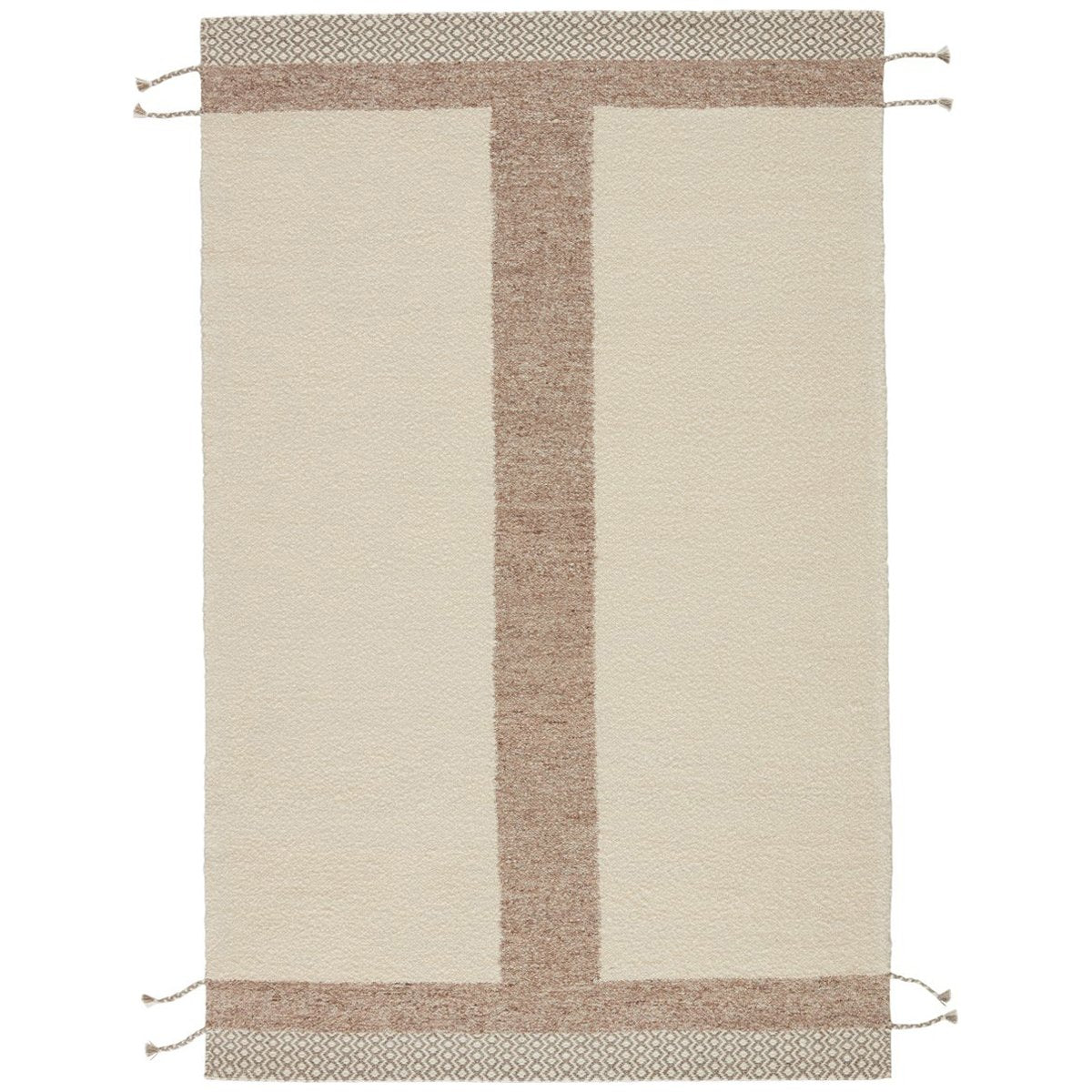 Jaipur Nazca Calva Geometric Border Cream Light Tan NAZ01 Rug