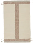 Jaipur Nazca Calva Geometric Border Cream Light Tan NAZ01 Rug