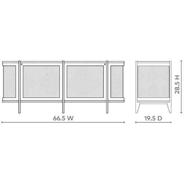 Villa &amp; House Nadia 2-Door Cabinet - White