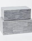 Made Goods Bacall Gray Stone Box, 2-Piece Set