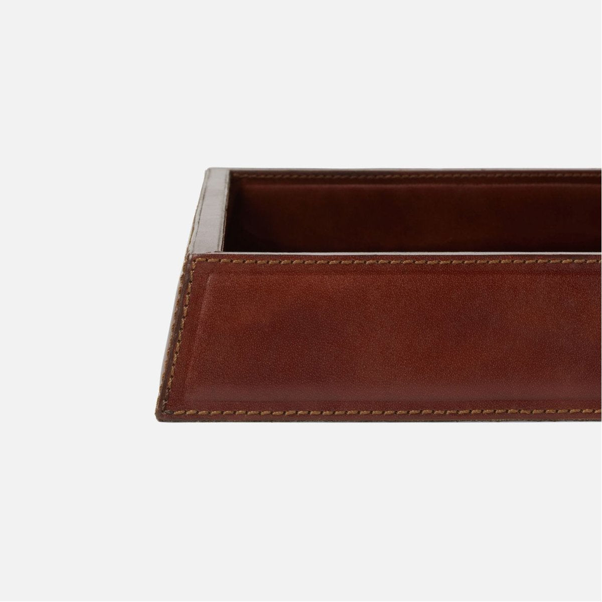 Made Goods Bryant Angular Full-Grain Leather Tray, 2-Piece Set