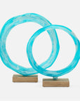 Made Goods Eldoris Circular Swirled Resin Sculptures, 2-Piece Set