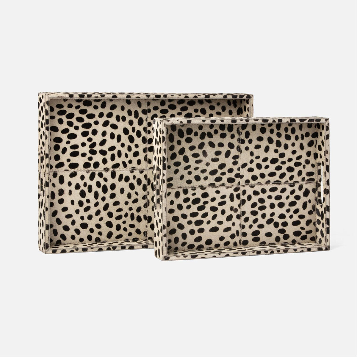 Made Goods Hilde Dalmatian Print Tray, 2-Piece Set