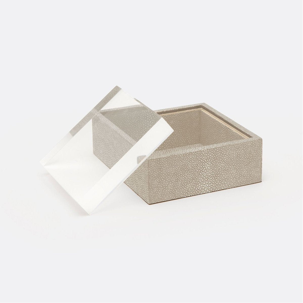 Made Goods Jasen Realistic Faux Shagreen Square Box, Set of 2