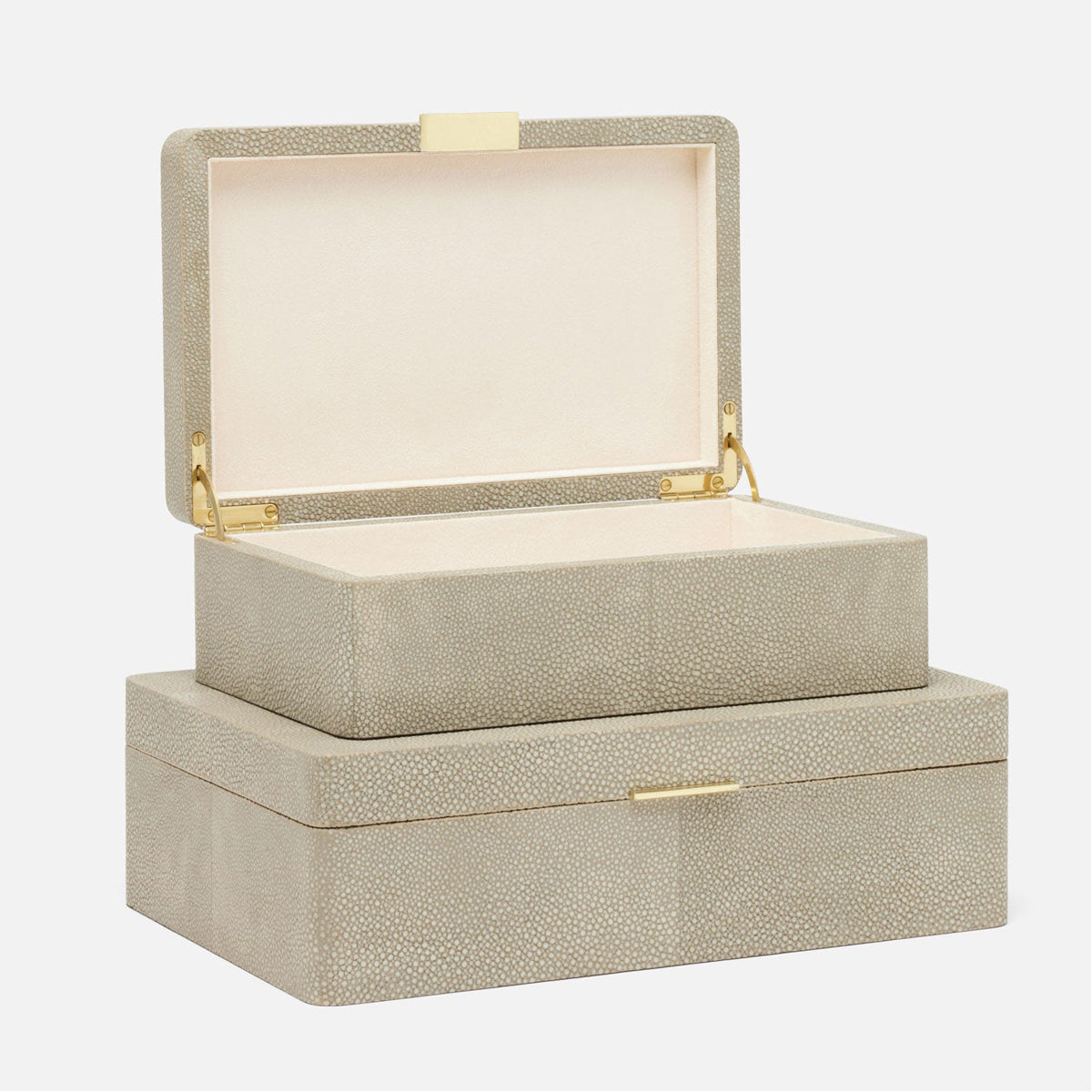 Made Goods Kiraz Faux Shagreen Box, 2-Piece Set